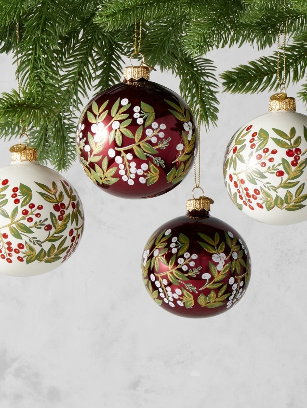 Williams Sonoma Hand-Blown Glass Ornaments